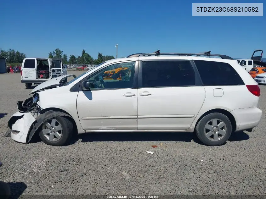 2008 Toyota Sienna Le VIN: 5TDZK23C68S210582 Lot: 42736440