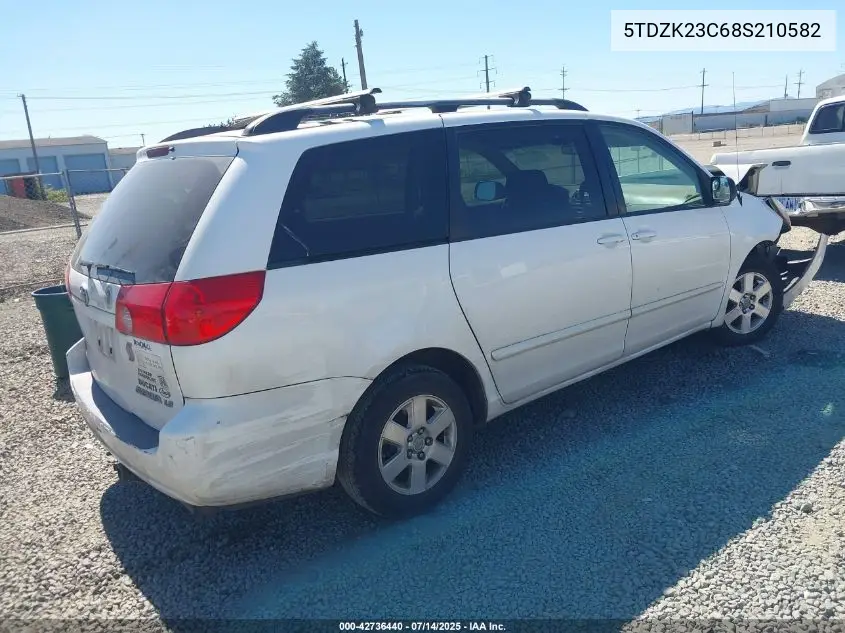 2008 Toyota Sienna Le VIN: 5TDZK23C68S210582 Lot: 42736440