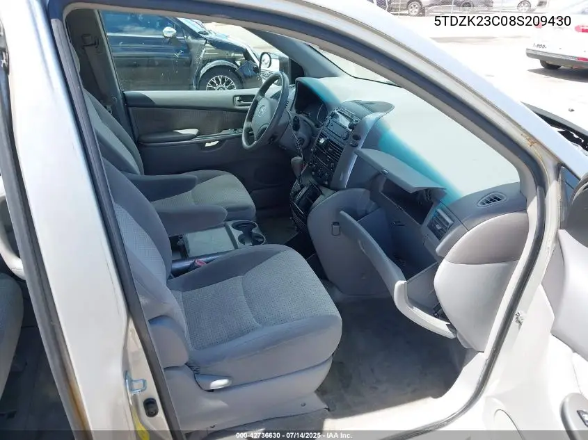 2008 Toyota Sienna Le VIN: 5TDZK23C08S209430 Lot: 42736630