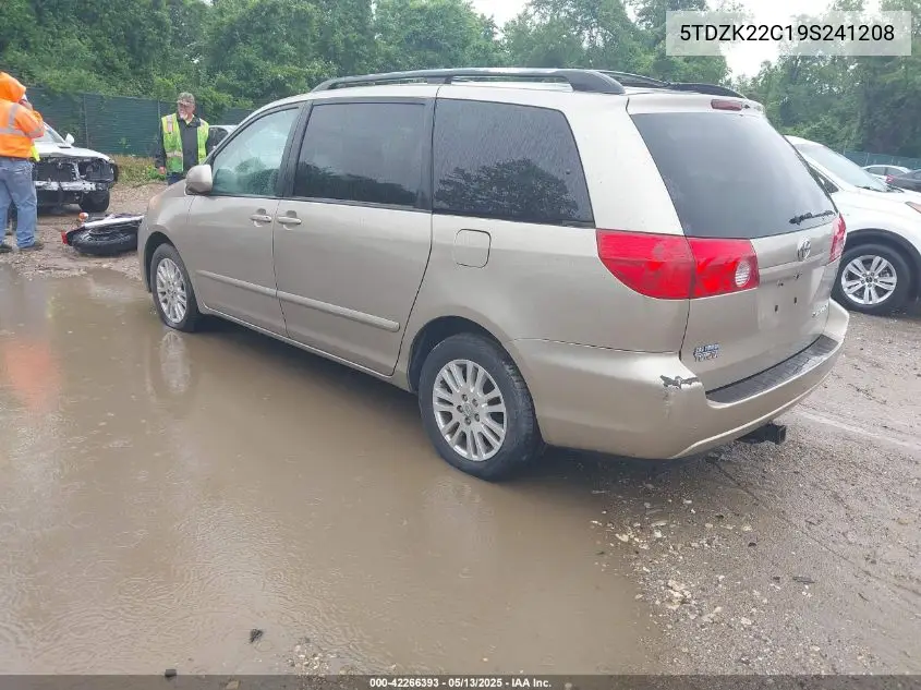 2009 Toyota Sienna Xle VIN: 5TDZK22C19S241208 Lot: 42266393