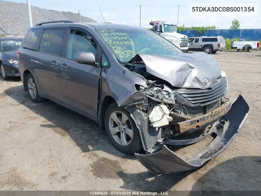 2011 Toyota Sienna Le 7 Passenger VIN: 5TDKA3DC0BS001354 Lot: 12350825