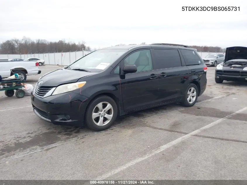2011 Toyota Sienna Le V6 VIN: 5TDKK3DC9BS065731 Lot: 40978158