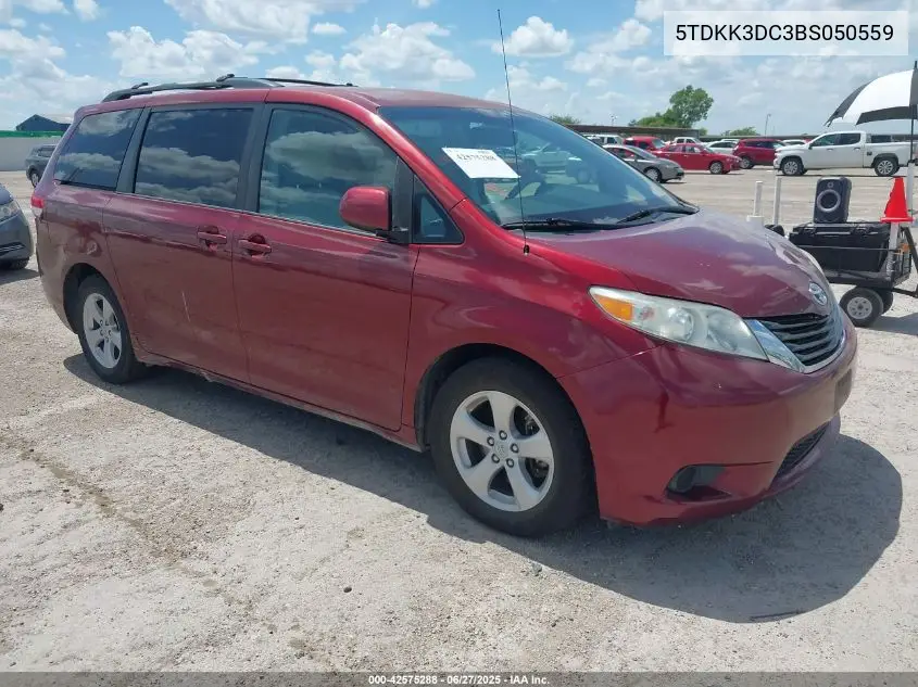 2011 Toyota Sienna Le V6 VIN: 5TDKK3DC3BS050559 Lot: 42575288