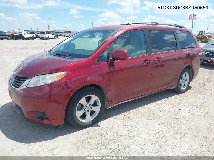 2011 Toyota Sienna Le V6 VIN: 5TDKK3DC3BS050559 Lot: 42575288