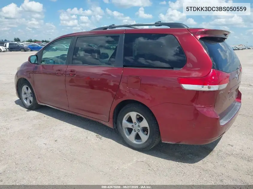 2011 Toyota Sienna Le V6 VIN: 5TDKK3DC3BS050559 Lot: 42575288