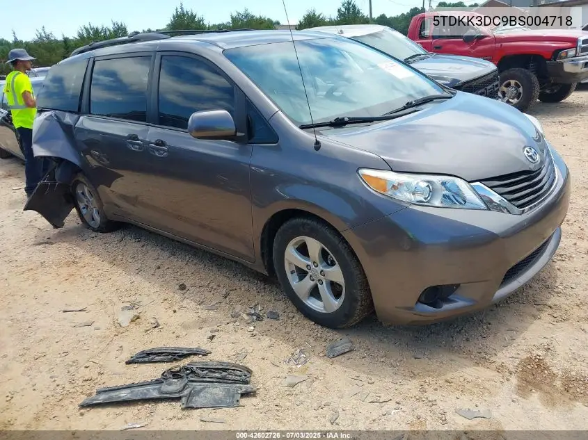 2011 Toyota Sienna Le V6 VIN: 5TDKK3DC9BS004718 Lot: 42602726