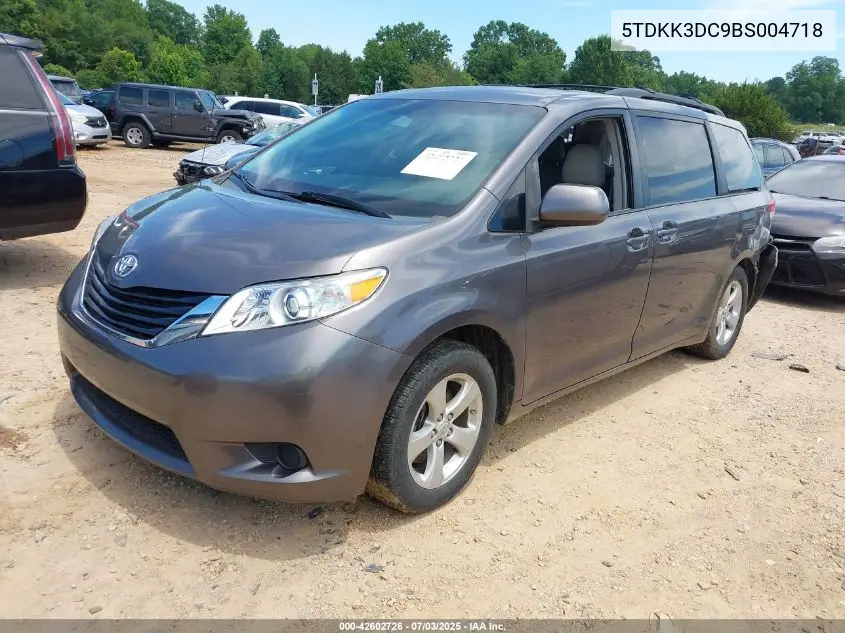 2011 Toyota Sienna Le V6 VIN: 5TDKK3DC9BS004718 Lot: 42602726