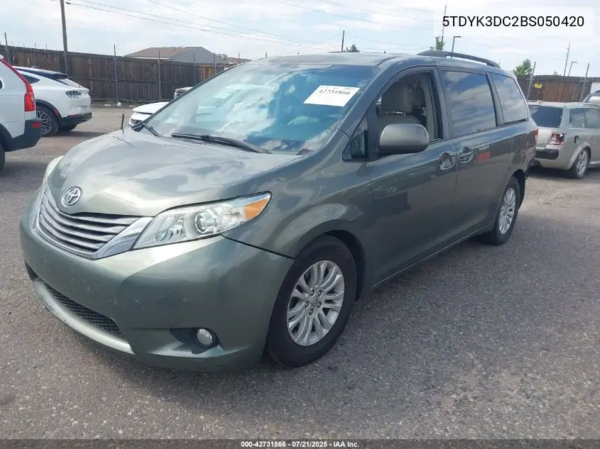 2011 Toyota Sienna Xle V6 VIN: 5TDYK3DC2BS050420 Lot: 42731866