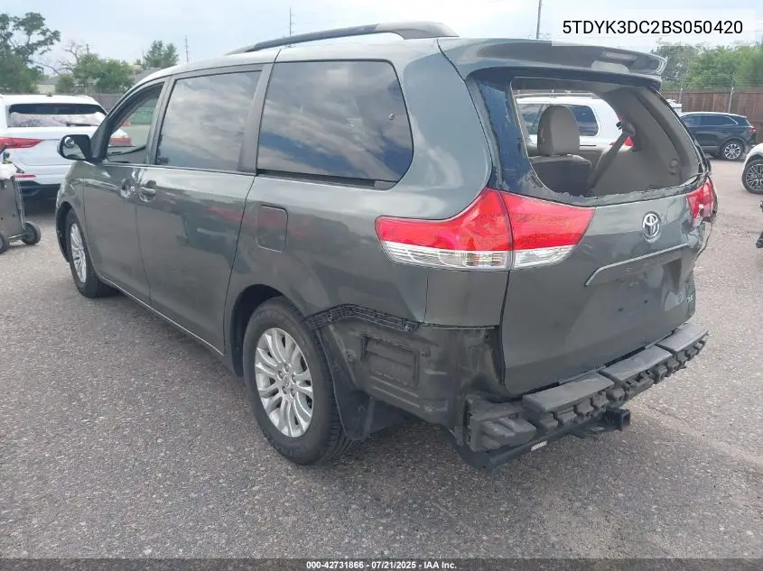 2011 Toyota Sienna Xle V6 VIN: 5TDYK3DC2BS050420 Lot: 42731866