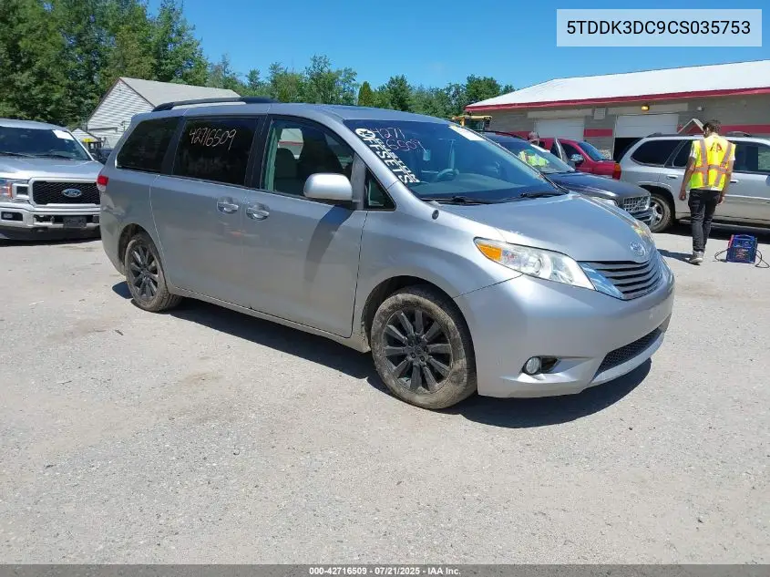 2012 Toyota Sienna Xle/Limited VIN: 5TDDK3DC9CS035753 Lot: 42716509