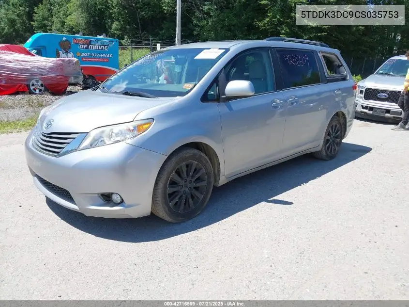 2012 Toyota Sienna Xle/Limited VIN: 5TDDK3DC9CS035753 Lot: 42716509