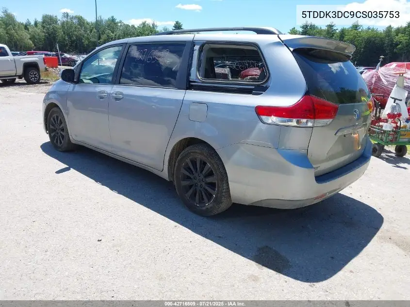 2012 Toyota Sienna Xle/Limited VIN: 5TDDK3DC9CS035753 Lot: 42716509