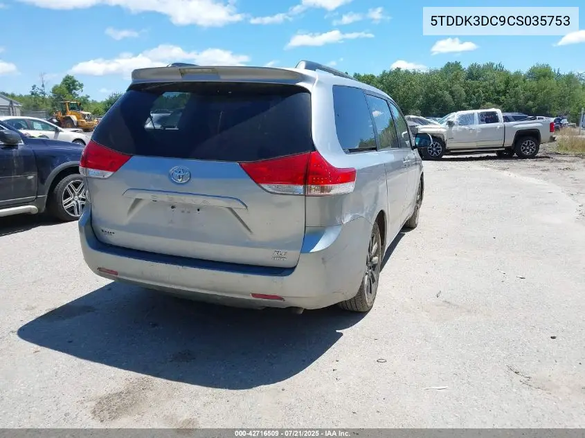 2012 Toyota Sienna Xle/Limited VIN: 5TDDK3DC9CS035753 Lot: 42716509