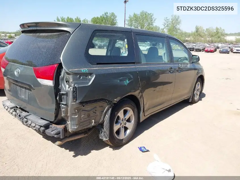 2013 Toyota Sienna VIN: 5TDZK3DC2DS325596 Lot: 42181140