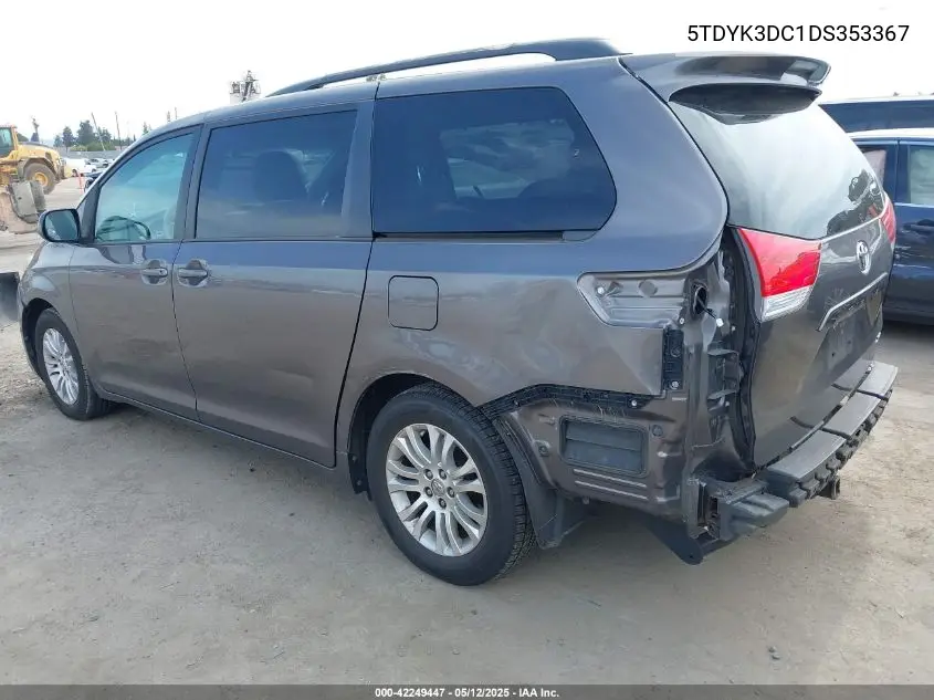 2013 Toyota Sienna Xle V6 8 Passenger VIN: 5TDYK3DC1DS353367 Lot: 42249447
