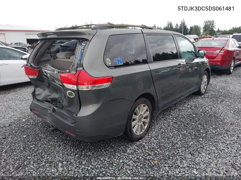 2013 Toyota Sienna Le 7 Passenger VIN: 5TDJK3DC5DS061481 Lot: 42608733