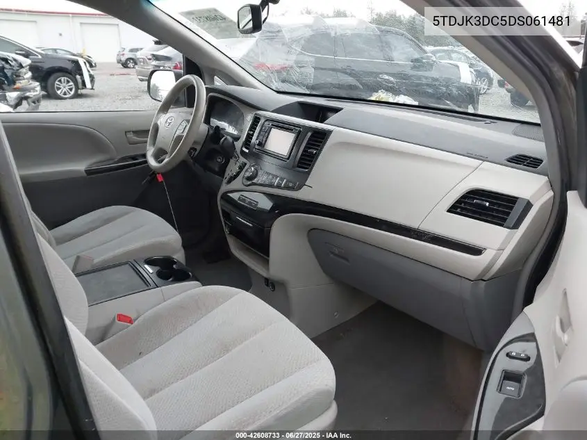 2013 Toyota Sienna Le 7 Passenger VIN: 5TDJK3DC5DS061481 Lot: 42608733