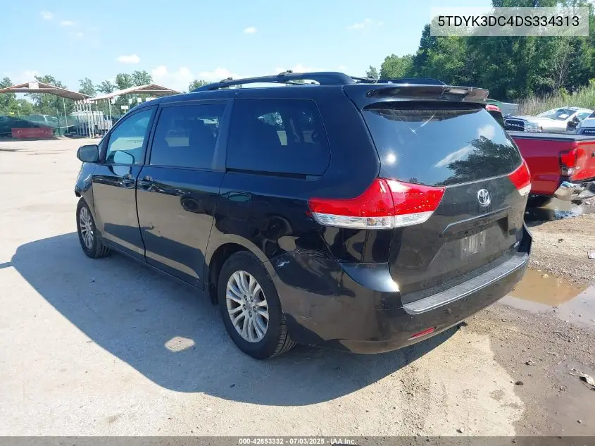 2013 Toyota Sienna Xle V6 8 Passenger VIN: 5TDYK3DC4DS334313 Lot: 42653332