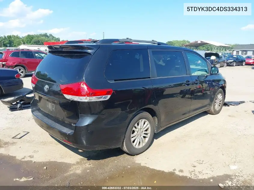 2013 Toyota Sienna Xle V6 8 Passenger VIN: 5TDYK3DC4DS334313 Lot: 42653332