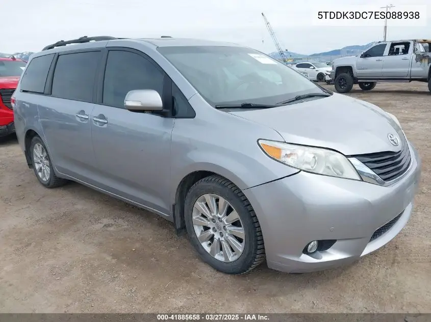 2014 Toyota Sienna Limited 7 Passenger VIN: 5TDDK3DC7ES088938 Lot: 41885658