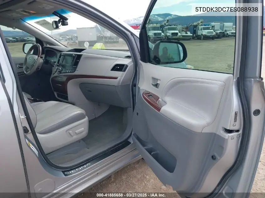 2014 Toyota Sienna Limited 7 Passenger VIN: 5TDDK3DC7ES088938 Lot: 41885658