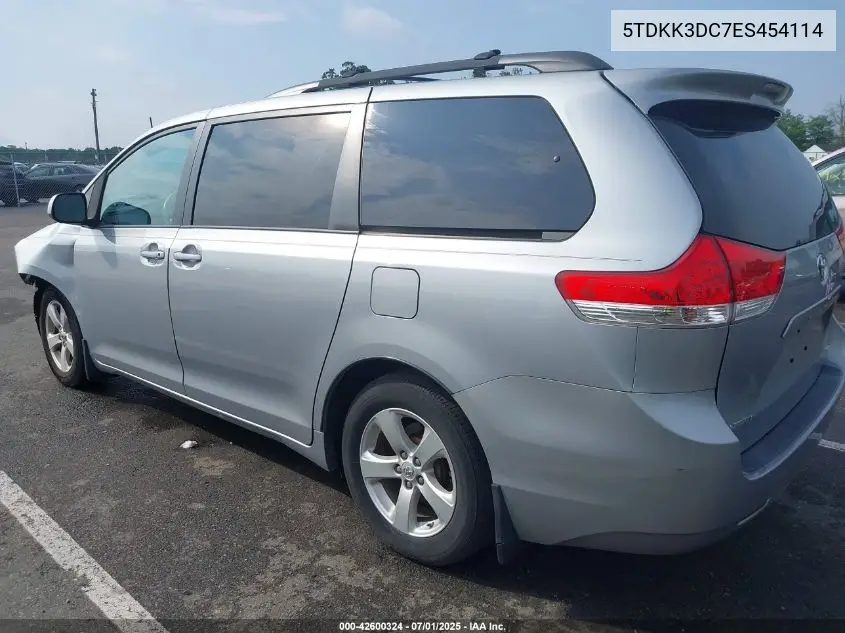 2014 Toyota Sienna Le V6 8 Passenger VIN: 5TDKK3DC7ES454114 Lot: 42600324