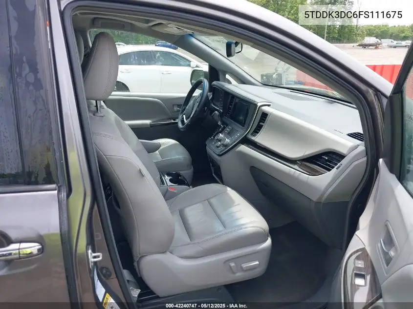 2015 Toyota Sienna Xle Premium 7 Passenger VIN: 5TDDK3DC6FS111675 Lot: 42240747