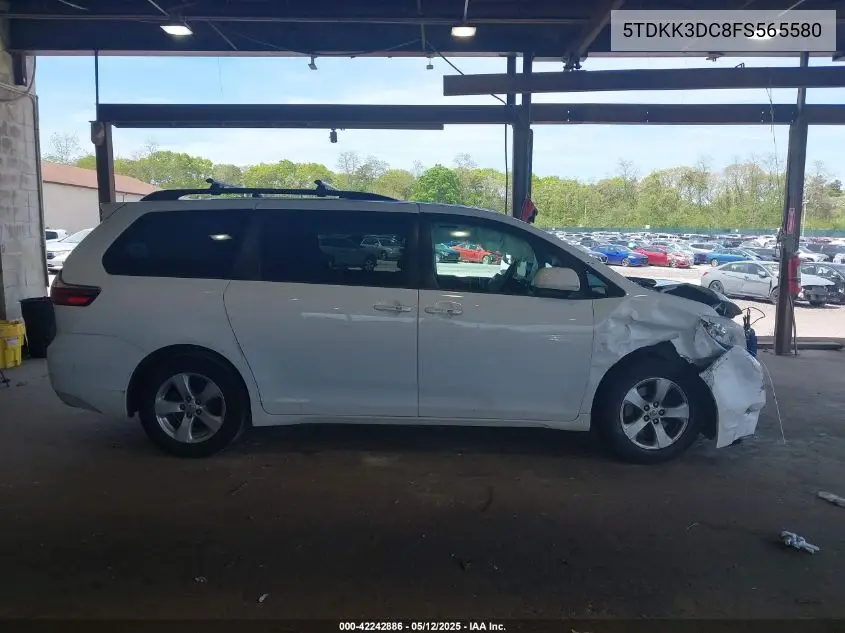 2015 Toyota Sienna Le 8 Passenger VIN: 5TDKK3DC8FS565580 Lot: 42242886