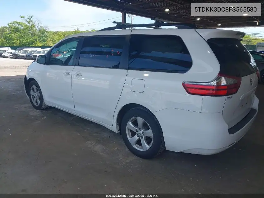 2015 Toyota Sienna Le 8 Passenger VIN: 5TDKK3DC8FS565580 Lot: 42242886