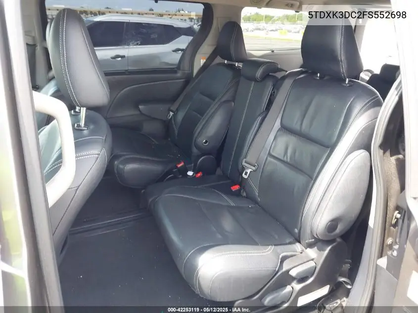 2015 Toyota Sienna Se 8 Passenger VIN: 5TDXK3DC2FS552698 Lot: 42253119