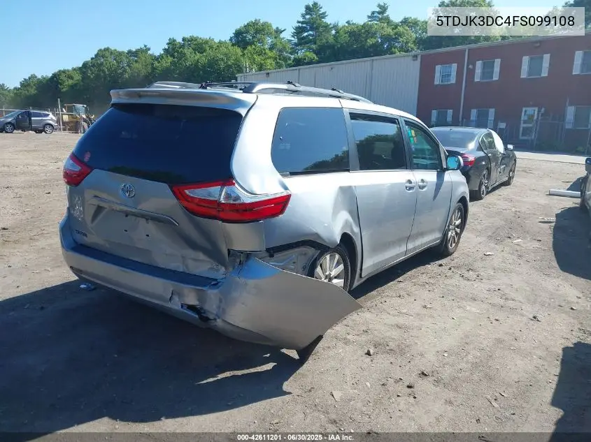 2015 Toyota Sienna Le 7 Passenger VIN: 5TDJK3DC4FS099108 Lot: 42611201