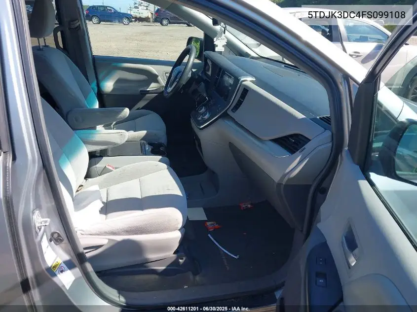 2015 Toyota Sienna Le 7 Passenger VIN: 5TDJK3DC4FS099108 Lot: 42611201
