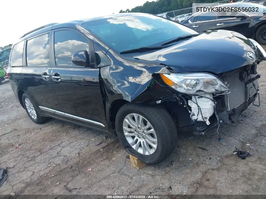 2015 Toyota Sienna Xle 8 Passenger VIN: 5TDYK3DC2FS656032 Lot: 42662413