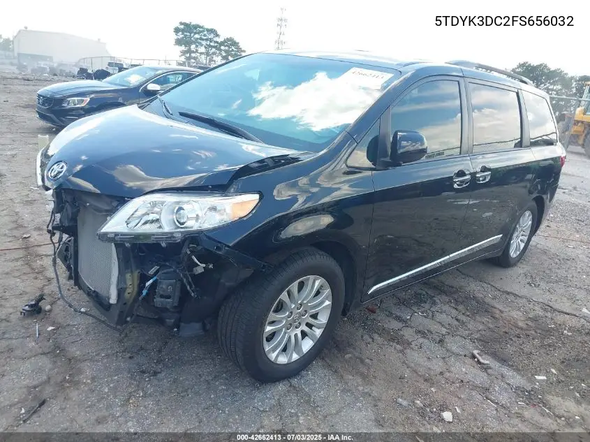 2015 Toyota Sienna Xle 8 Passenger VIN: 5TDYK3DC2FS656032 Lot: 42662413