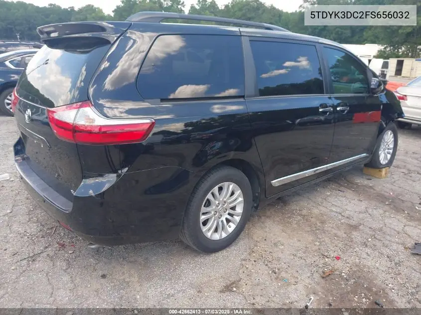 2015 Toyota Sienna Xle 8 Passenger VIN: 5TDYK3DC2FS656032 Lot: 42662413