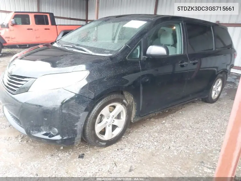 2016 Toyota Sienna L 7 Passenger VIN: 5TDZK3DC3GS715661 Lot: 42230071