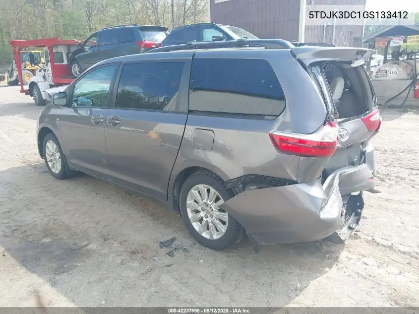 2016 Toyota Sienna Le 7 Passenger VIN: 5TDJK3DC1GS133412 Lot: 42237698