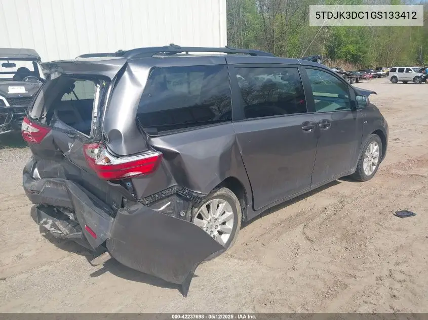 2016 Toyota Sienna Le 7 Passenger VIN: 5TDJK3DC1GS133412 Lot: 42237698