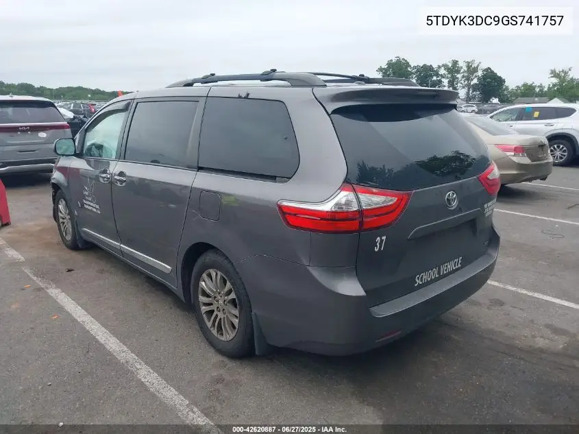 2016 Toyota Sienna Xle 8 Passenger VIN: 5TDYK3DC9GS741757 Lot: 42620887