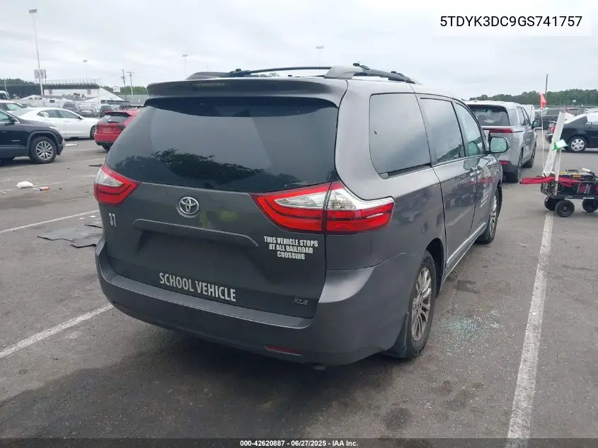 2016 Toyota Sienna Xle 8 Passenger VIN: 5TDYK3DC9GS741757 Lot: 42620887