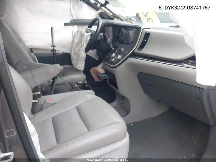 2016 Toyota Sienna Xle 8 Passenger VIN: 5TDYK3DC9GS741757 Lot: 42620887