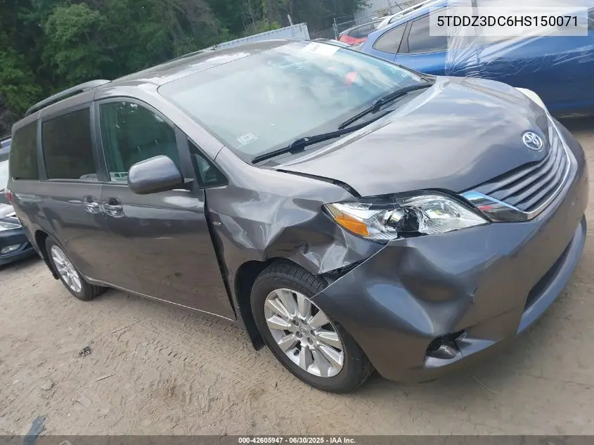 2017 Toyota Sienna Xle 7 Passenger VIN: 5TDDZ3DC6HS150071 Lot: 42605947