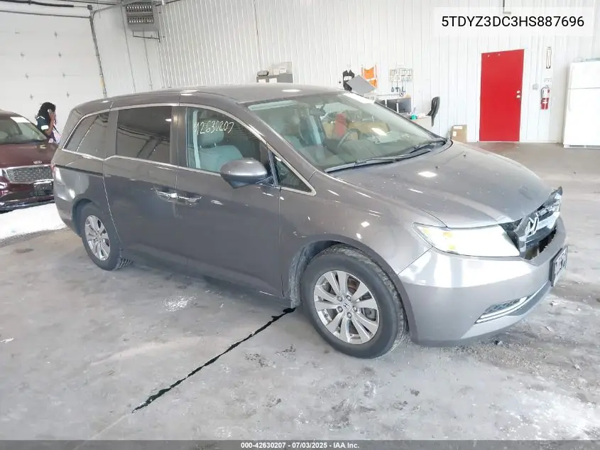 2017 Toyota Sienna Xle 8 Passenger VIN: 5TDYZ3DC3HS887696 Lot: 42630207