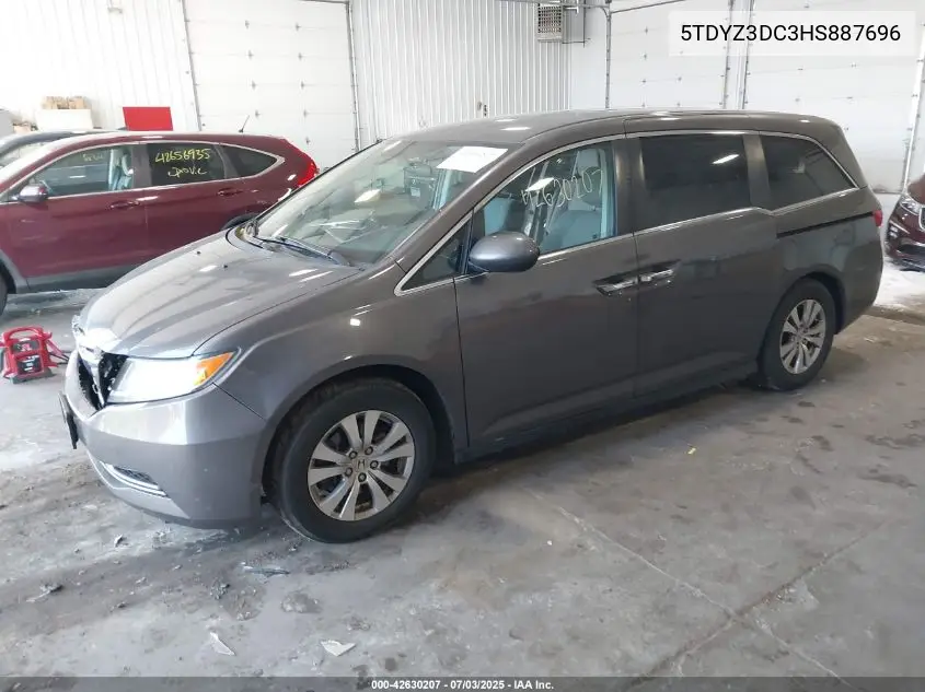 2017 Toyota Sienna Xle 8 Passenger VIN: 5TDYZ3DC3HS887696 Lot: 42630207