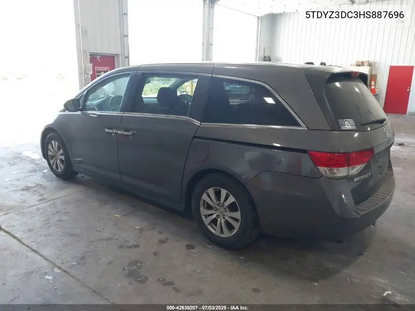2017 Toyota Sienna Xle 8 Passenger VIN: 5TDYZ3DC3HS887696 Lot: 42630207