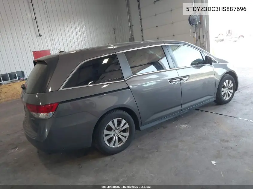 2017 Toyota Sienna Xle 8 Passenger VIN: 5TDYZ3DC3HS887696 Lot: 42630207
