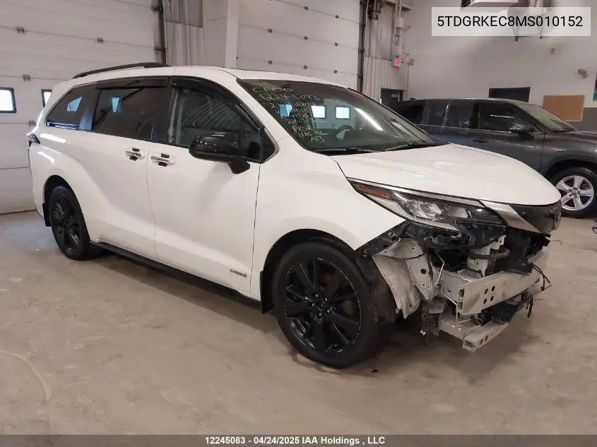 2021 Toyota Sienna Le/Xle/Xse/Limited/Platinum VIN: 5TDGRKEC8MS010152 Lot: 12245083