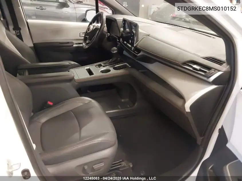 2021 Toyota Sienna Le/Xle/Xse/Limited/Platinum VIN: 5TDGRKEC8MS010152 Lot: 12245083