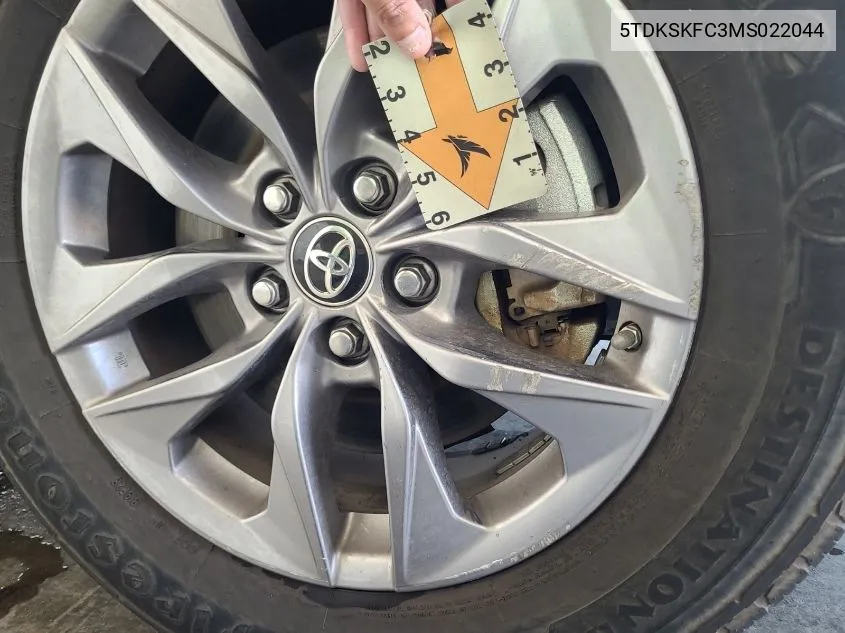 2021 Toyota Sienna Le VIN: 5TDKSKFC3MS022044 Lot: 40776351