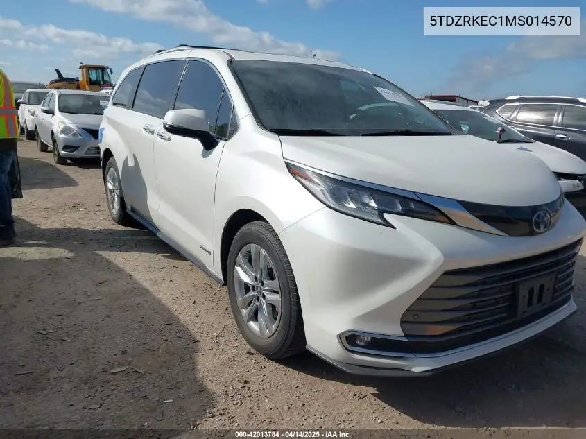 2021 Toyota Sienna Limited VIN: 5TDZRKEC1MS014570 Lot: 42013784
